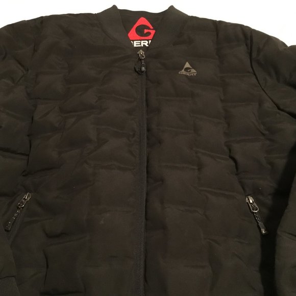 Gerry Mens Black Long Sleeve Zipped Pocket Full-Zip Puffer Jacket Size Large - Picture 3 of 11